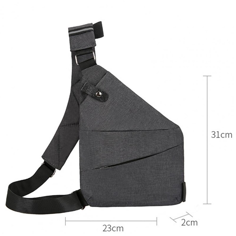 Vīriešu krūšu soma Ūdensnecaurlaidīga liela ietilpība, vairākas kabatas Fanny BagPlaša regulējama siksna pretaizdzīšanas sporta soma āra ceļojumiem