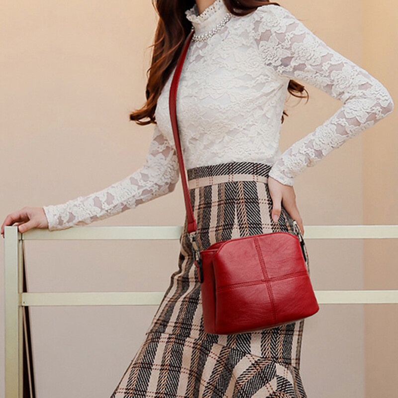 Geantă mică cu găleată pentru mamă de vârstă mijlocie din piele moale PU, geantă nouă, casual, simplă și magnifică.