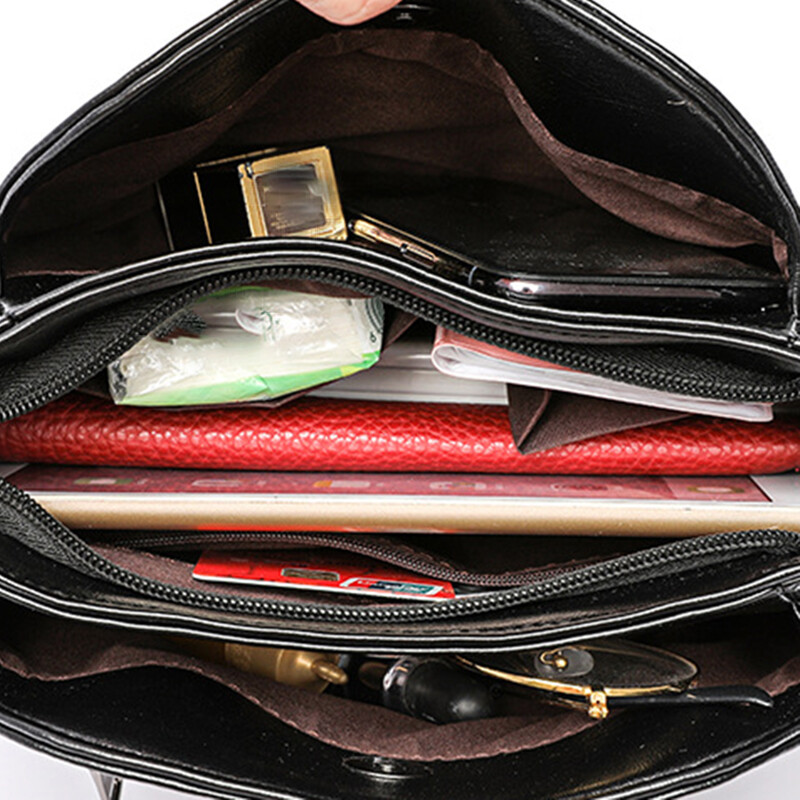 Geantă mică cu găleată pentru mamă de vârstă mijlocie din piele moale PU, geantă nouă, casual, simplă și magnifică.