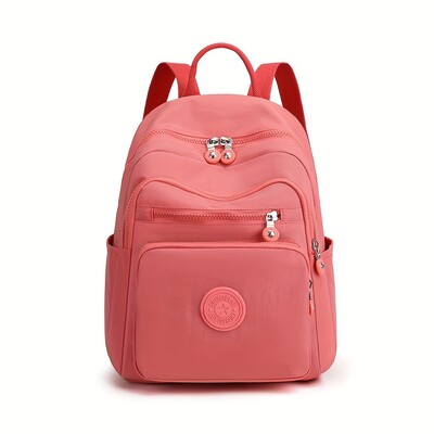 Jauna vienkārša sieviešu mugursoma, pārnēsājama ūdensnecaurlaidīga mugursoma atpūtai neilona auduma soma, sieviešu mugursoma