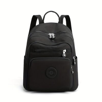 Jauna vienkārša sieviešu mugursoma, pārnēsājama ūdensnecaurlaidīga mugursoma atpūtai neilona auduma soma, sieviešu mugursoma