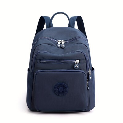 Jauna vienkārša sieviešu mugursoma, pārnēsājama ūdensnecaurlaidīga mugursoma atpūtai neilona auduma soma, sieviešu mugursoma