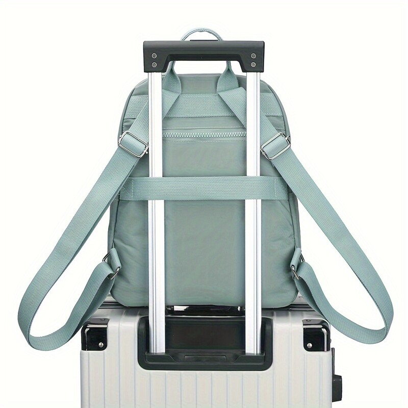 Jauna vienkārša sieviešu mugursoma, pārnēsājama ūdensnecaurlaidīga mugursoma atpūtai neilona auduma soma, sieviešu mugursoma