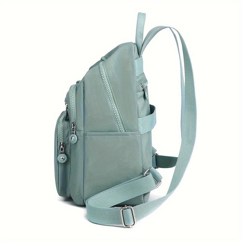 Jauna vienkārša sieviešu mugursoma, pārnēsājama ūdensnecaurlaidīga mugursoma atpūtai neilona auduma soma, sieviešu mugursoma