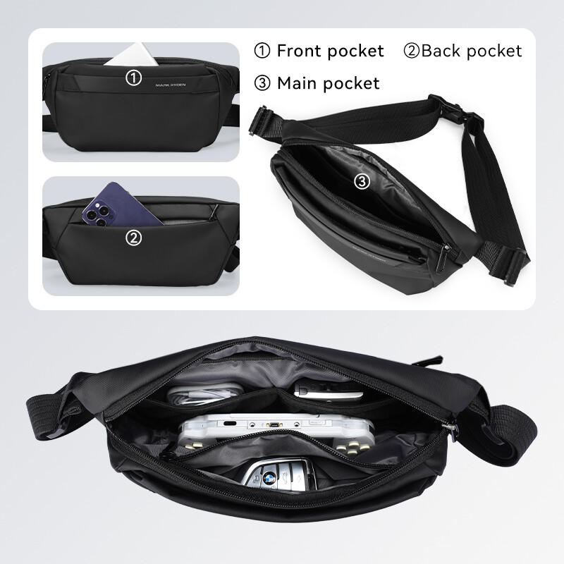 MarkRyden EasePack Sling: geanta ta de zi cu zi din piele pentru călătorii și confort de zi cu zi.