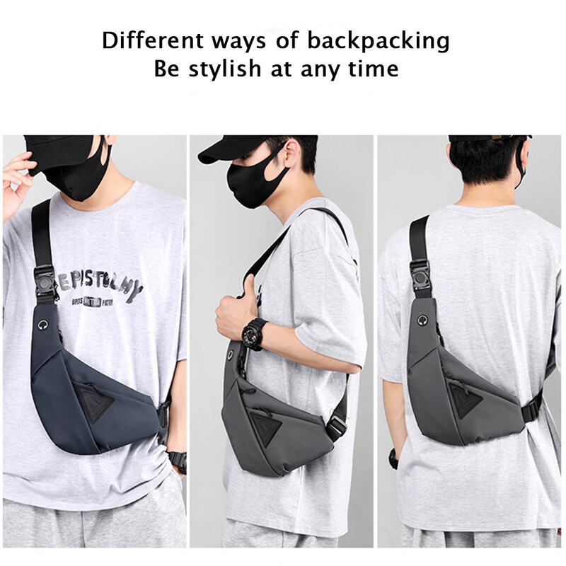 Nova muška protuprovalna torba za remen preko ramena Vodootporna torba za nošenje preko ramena velikog kapaciteta za vanjsku torbicu za remen prijenosna torba za prsa za muškarce