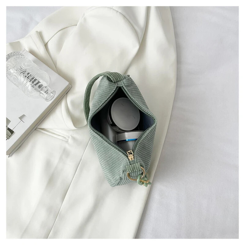 Genți de mână vintage de modă coreeană pentru femei, de vară, din velur, geantă de subrat, cu fermoar, umăr, genți mici pentru femei, poșetă moale, casual