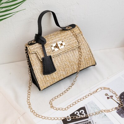 Moderna modes sieviešu soma Jauna personība, auduma rokassomiņa Temperamenta Kelly Bag salmu auduma soma