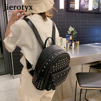 JIEROTYX 2021 Ново пристигане Preppy Leisure раница Дамски ежедневни раници Дамски Soild Чанти за през рамо с цип Soild Горещи разпродажби