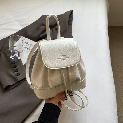 LEFTSIDE Candy Color sieviešu jaukas mazas Pu ādas mugursomas 2024 Y2K korejiešu modes vienkrāsu mugursoma sievietēm ceļojumu mugursomas