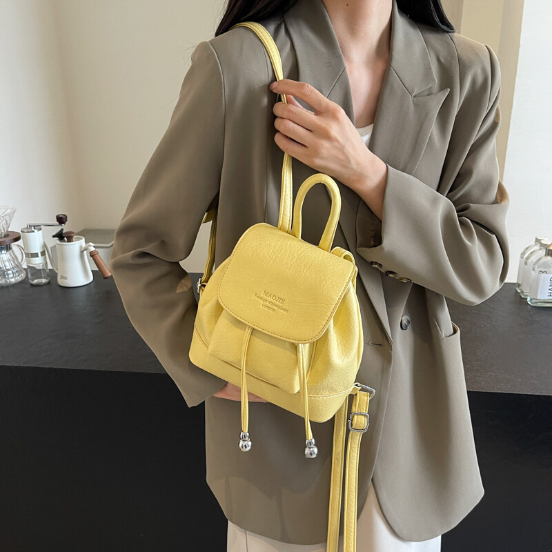 LEFTSIDE Candy Color sieviešu jaukas mazas Pu ādas mugursomas 2024 Y2K korejiešu modes vienkrāsu mugursoma sievietēm ceļojumu mugursomas