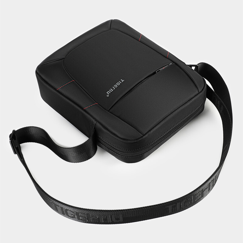 Geantă pentru bărbați marca Tigernu, geantă pentru bărbați, geantă de umăr, rezistentă la stropire, din nailon, mini iPad Messenger, geantă cu curea de umăr pentru bărbați, genți de afaceri