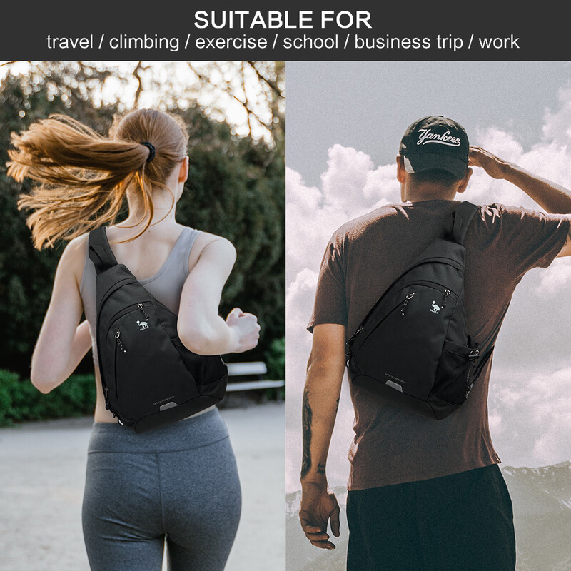 OIWAS Genți de umăr pentru bărbați Genți crossbody pentru băieți, studenți, sporturi de ciclism, excursii scurte, ocazional, versatil, la modă masculină, rucsac de zi