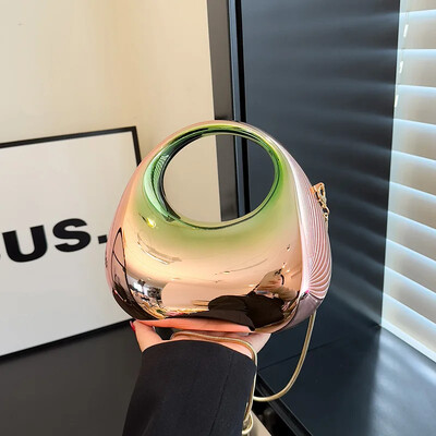 2025. g. luksusa dizaineru vakara sajūgs, dzidrs akrils, sieviešu rokassomas Modes plecu soma Pusmēness kāzu somiņas ballītēm, sieviešu somiņas