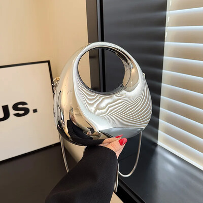 2025. g. luksusa dizaineru vakara sajūgs, dzidrs akrils, sieviešu rokassomas Modes plecu soma Pusmēness kāzu somiņas ballītēm, sieviešu somiņas