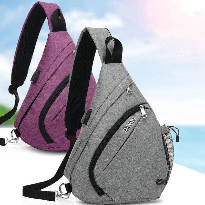 Geantă de umăr pentru bărbați Geantă de cruce ocazional Geantă de talie de capacitate mare pentru cuplu Geantă de piept multifuncțională antifurt Rucsac de călătorie