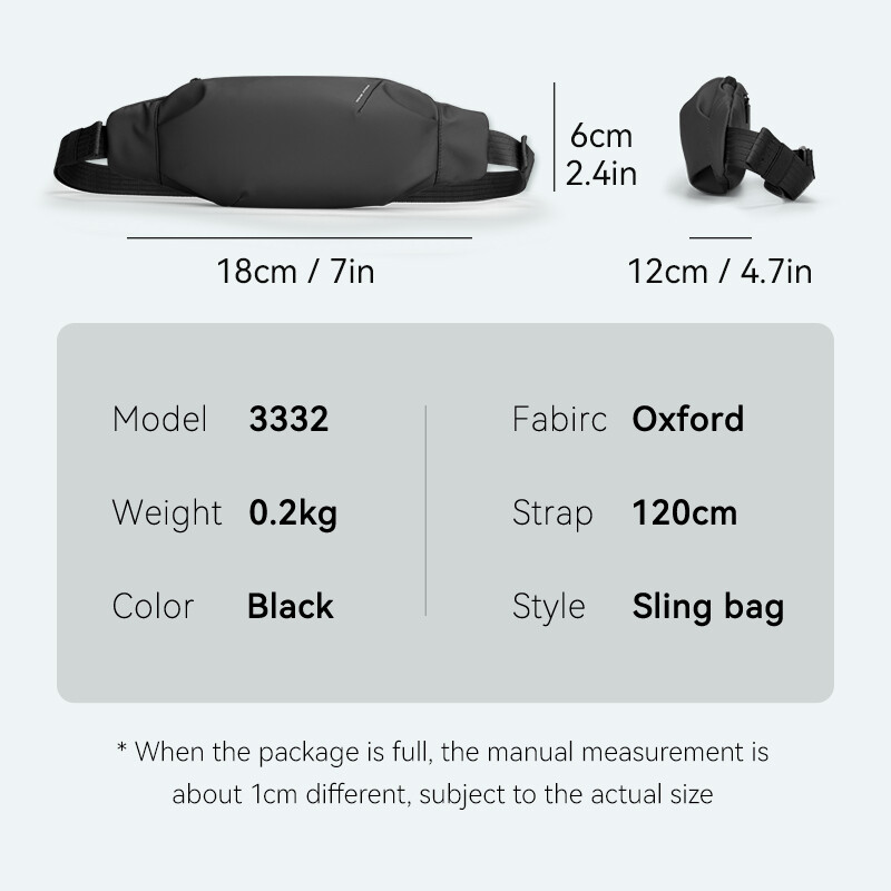 MARK RYDEN Geantă Minimalist Sling Bărbați Mini Bag Fanny Light Geantă Mică în talie