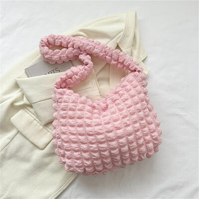 Torba preko ramena s nabranim dizajnom Izvezena karirana torba na rame Torbe ispod pazuha Jednostavne prošivene torbe velikog kapaciteta za žene