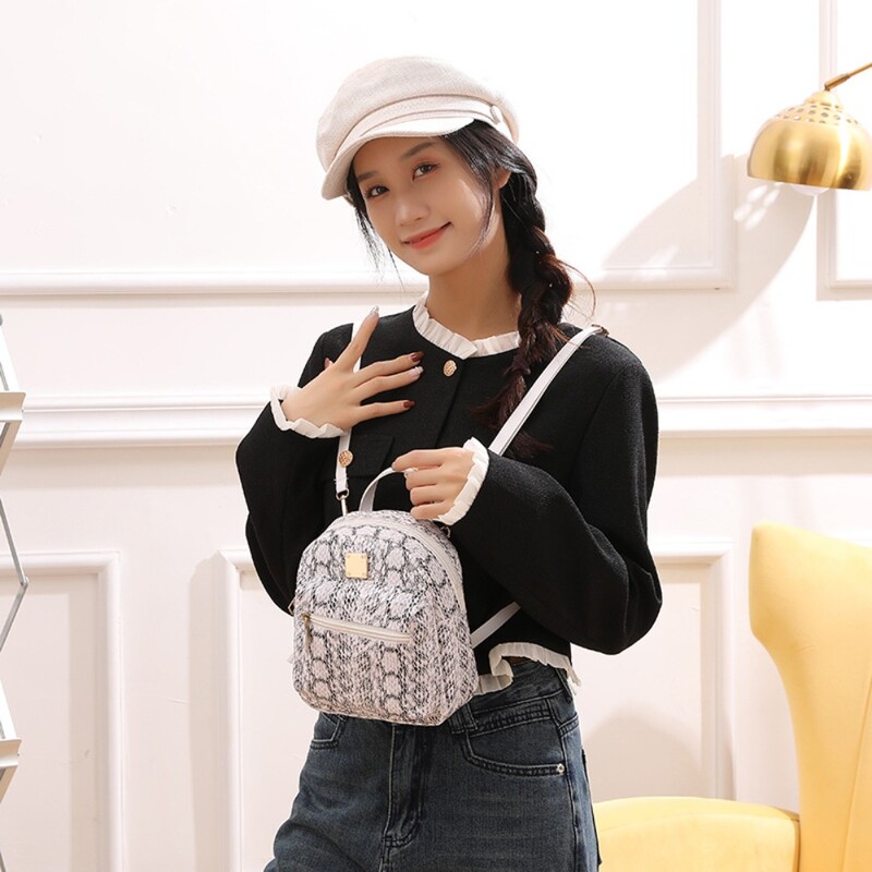 Modes PU ādas sieviešu leoparda mugursomas Vieglas, regulējamas plecu soma Mini mugursoma ceļojumiem