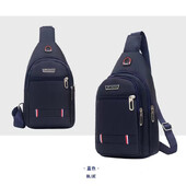 Geantă de piept pentru bărbați de afaceri Geantă de umăr Messenger Geantă de călătorie din pânză ocazională Geantă de talie Geantă mare de depozitare impermeabilă multifuncțională