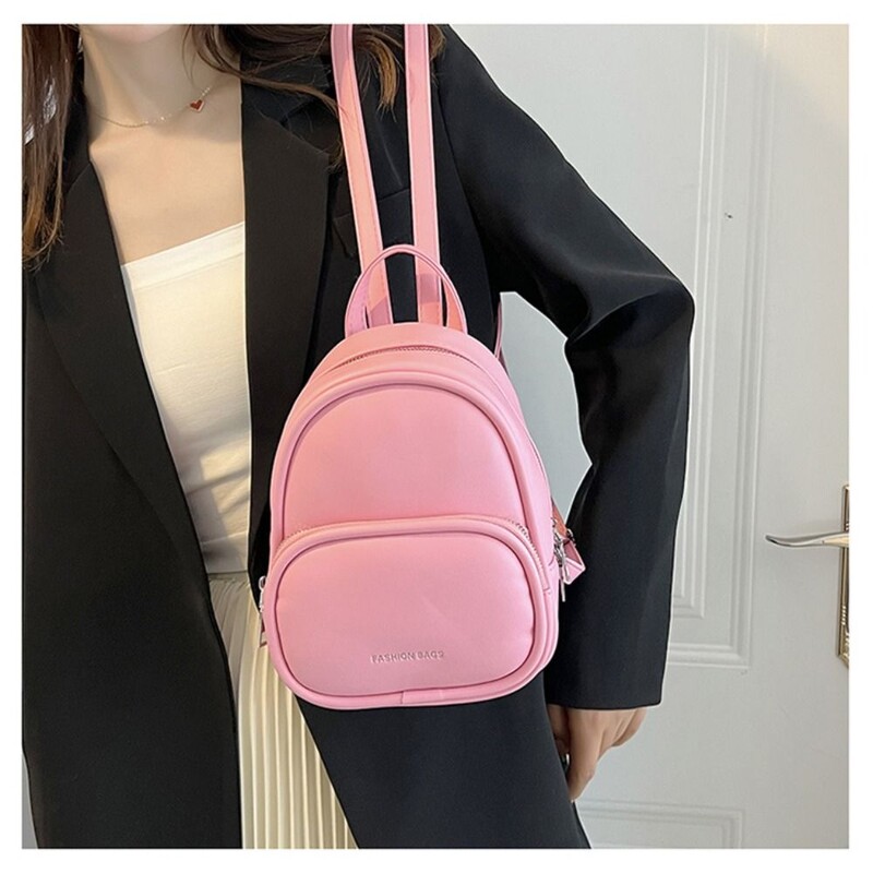 Geanta de dama Rucsac Noua Geanta Patrata Mica Geanta de umar Geanta de culoarea bomboanei Rucsac mic de voiaj la moda Rucsac dragut