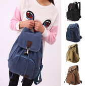 Rucsac nou de pânză de epocă Rucsac de călătorie de culoare solidă, durabil, pentru computer Rucsac de exterior Rucsac de școală de modă