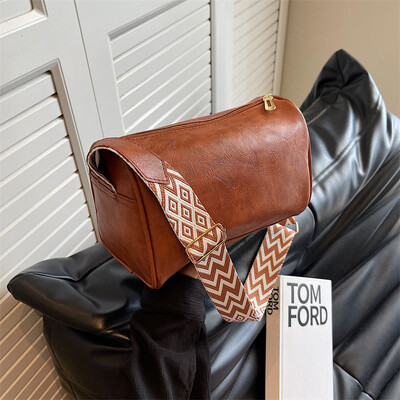 Augstas kvalitātes PU āda, plata plecu siksna, plecu soma, Sieviešu vintage sieviešu maza rokassomiņa, Spilvena Messenger Crossbody soma