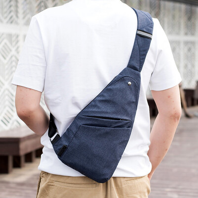 Мъжка обикновена чанта с ремък, регулируема презрамка, чанта против кражба, чанта за ракла, чанта за през рамо, водоустойчива, множество джобове за пътуване на открито