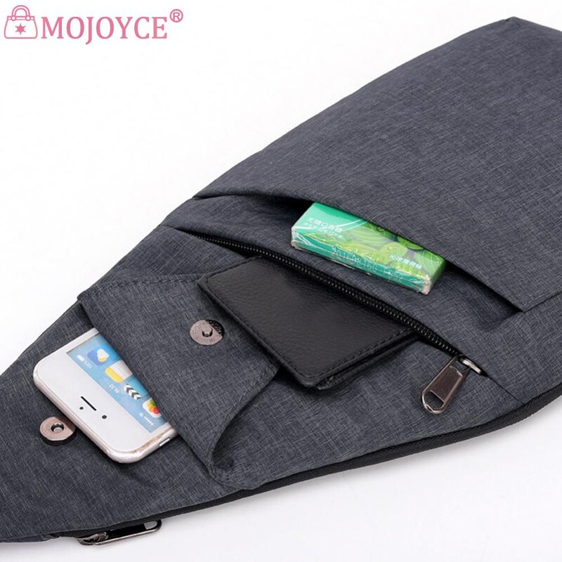 Geantă simplă pentru bărbați, curea reglabilă, pentru piept, antifurt, geantă de tip crossbody anti-hoț, buzunare multiple impermeabile pentru călătorii în aer liber