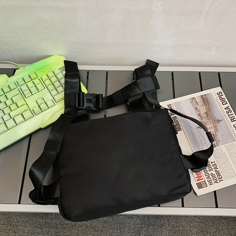 „Leacat“ hip-hopo taktinės gatvės mados ypatybės Pilkas armijos žalias krūtinės krepšys Vyriškas reguliuojamas kišeninis sportinės liemenės krepšys