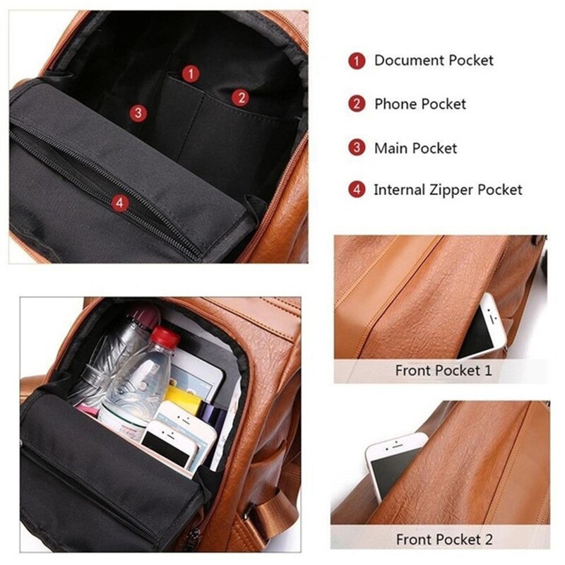 Rucsac cu design antifurt pentru femei Rucsac de zi ocazional Rucsac pentru femei în aer liber, genți multifuncționale de călătorie pentru umăr