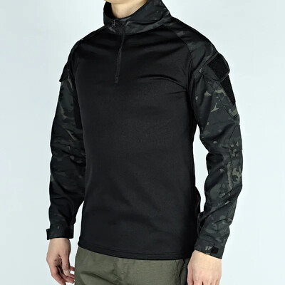 Outdoor G3 Tactical Hiking T-krekli Cīņas krekli CP Camo Garām piedurknēm Medību krekls Kokvilna Sports Vīriešu Apģērbi Vēja necaurlaidīgi