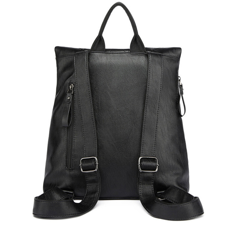 Rucsaci antifurt pentru femei Genți de școală pentru elevi pentru fete adolescente Rucsac negru pentru femei, genți în spate Wild Lock Mochila Feminina 2024