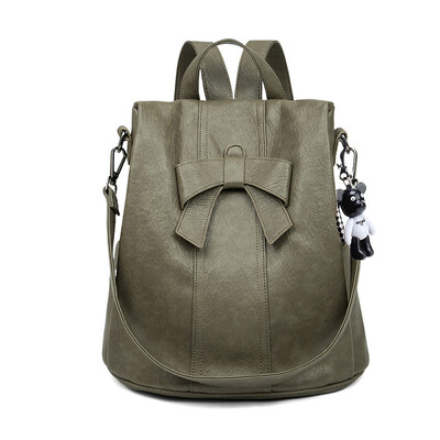 SYZM kvaliteetne ehtsast nahast seljakott vargusvastane õlakott naiste äriseljakott Elegantne vibu daami nahast kott