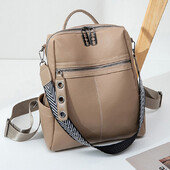 Rucsac din piele 2023 pentru femei, de culoare solidă, la modă, la tendință sălbatică, ocazional, geantă de călătorie de capacitate mare pentru femei, rucsac pentru adolescente