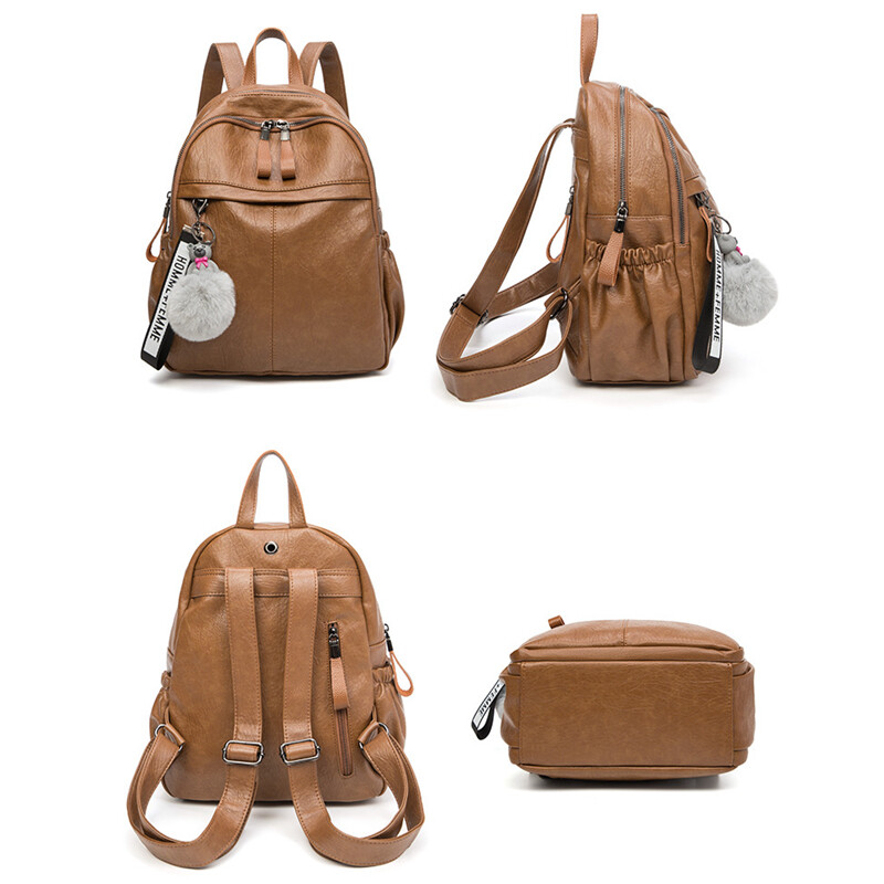 Rucsacuri din piele naturală pentru femei Rucsac rezistent la apă de mare capacitate Genți pentru femei la modă Genți de școală de călătorie pentru fete