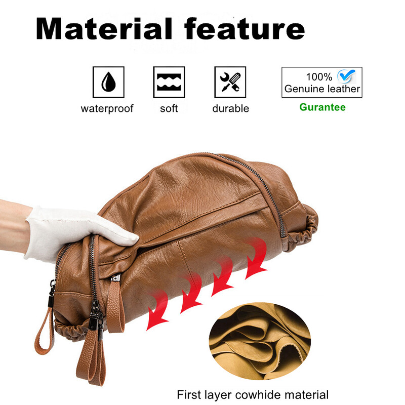 Rucsacuri din piele naturală pentru femei Rucsac rezistent la apă de mare capacitate Genți pentru femei la modă Genți de școală de călătorie pentru fete