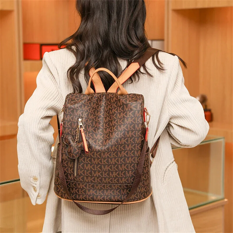 Rucsac de modă pentru femei, geantă de umăr impermeabilă din PVC, pachet pentru femei, ocazional, antifurt