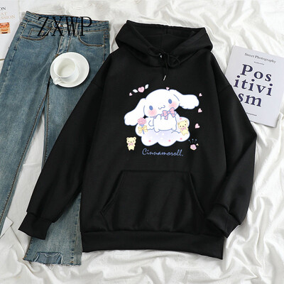 Hanorac drăguț pentru femei Harajuku desene animate Cinnamoroll Hanorace cu glugă Kawaii Hanorace unisex estetice Moda topuri y2k