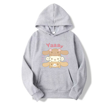 Аниме Cinnamoroll Hoodies Cartoon Girl Ежедневни топове Kawaii Pink Hoodie Harajuku Зимно облекло Дамски модерен суичър с качулка