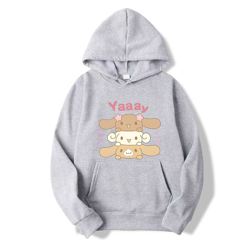 Anime Cinnamoroll majice s kapuljačom Crtane djevojke Ležerne majice Kawaii Pink Hoodie Harajuku Zimska odjeća Ženska trendi majica s kapuljačom