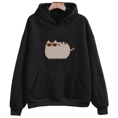 Pusheenn Cat Cartoon Graphic Hoodie Ženska/muška slatka odjeća Jesen Zima Dukserica dugih rukava Ležerna Pulover s O-izrezom