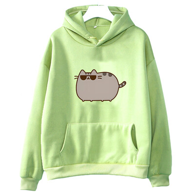 Pusheenn Cat Cartoon Graphic Hoodie Ženska/muška slatka odjeća Jesen Zima Dukserica dugih rukava Ležerna Pulover s O-izrezom