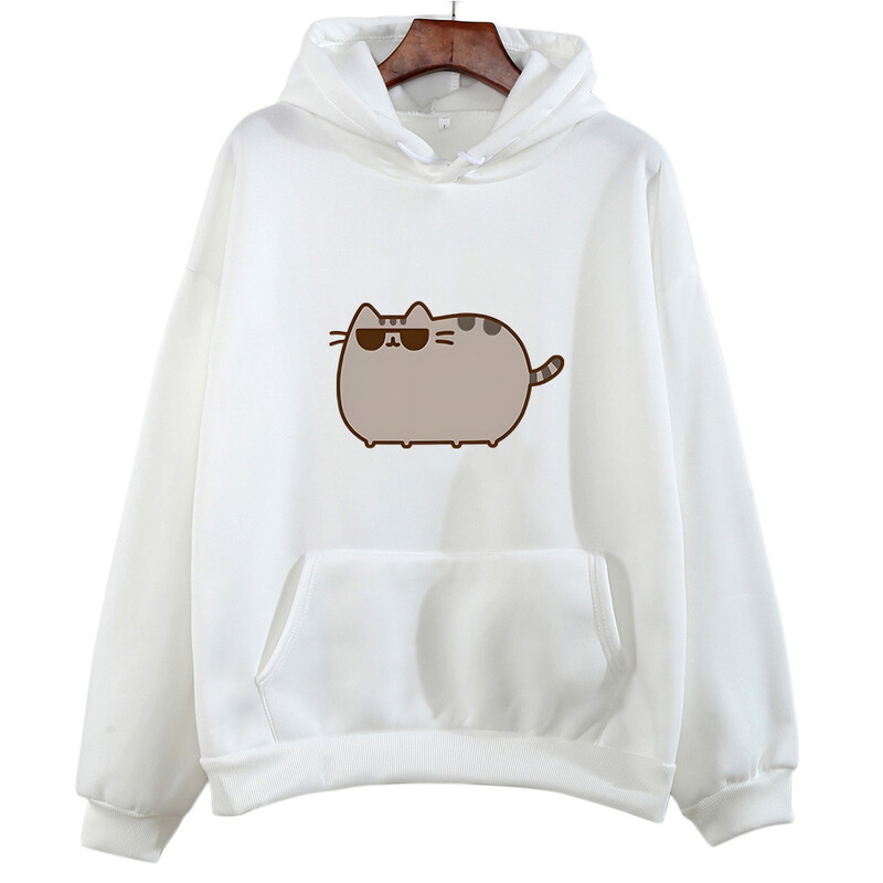 Pusheenn Cat Cartoon Graphic Hoodie Ženska/muška slatka odjeća Jesen Zima Dukserica dugih rukava Ležerna Pulover s O-izrezom