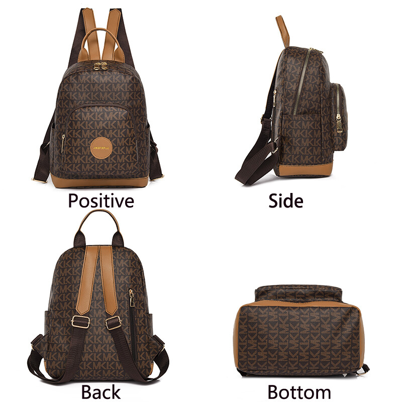 Modni dizajnerski ženski ruksak s printom slova PU kožni ruksak Ležerni protuprovalni putni ruksak Djevojački novi ruksaci 2024.