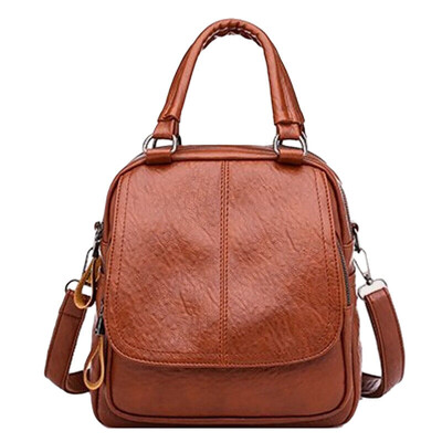 Lielas ietilpības ceļojumu mugursoma Skolas somas Sieviešu modes dizainere Pretaizdzīšanas Pu ādas rokassoma Mugursoma mugursoma plecu soma