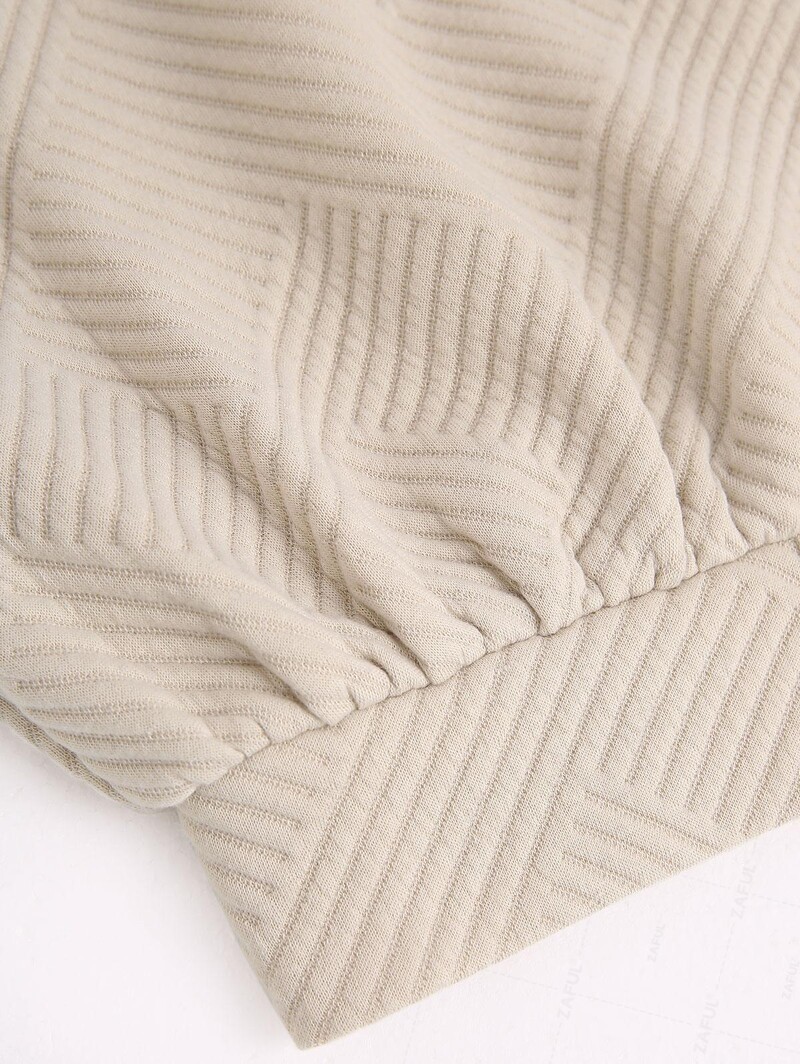 ZAFUL Hanorac crop cu glugă, cu glugă, cu fermoar, cu șnur, texturizat, de zi cu zi