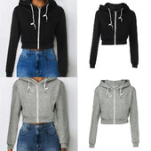 Ženska modna jednobojna majica s kapuljačom s patentnim zatvaračem Zip Ugodna majica s kapuljačom Dance Basic Jakne Gornja odjeća s patentnim zatvaračem Kaputi Zimski topli kaputi