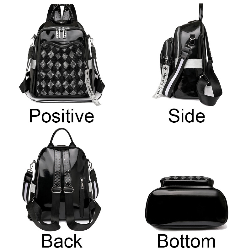 Modes dimanta radžota režģa dizaina mugursoma Grezna sieviešu zīmola mugursoma, galvenokārt funkcionāla liela ietilpības ceļojumu grāmatu soma