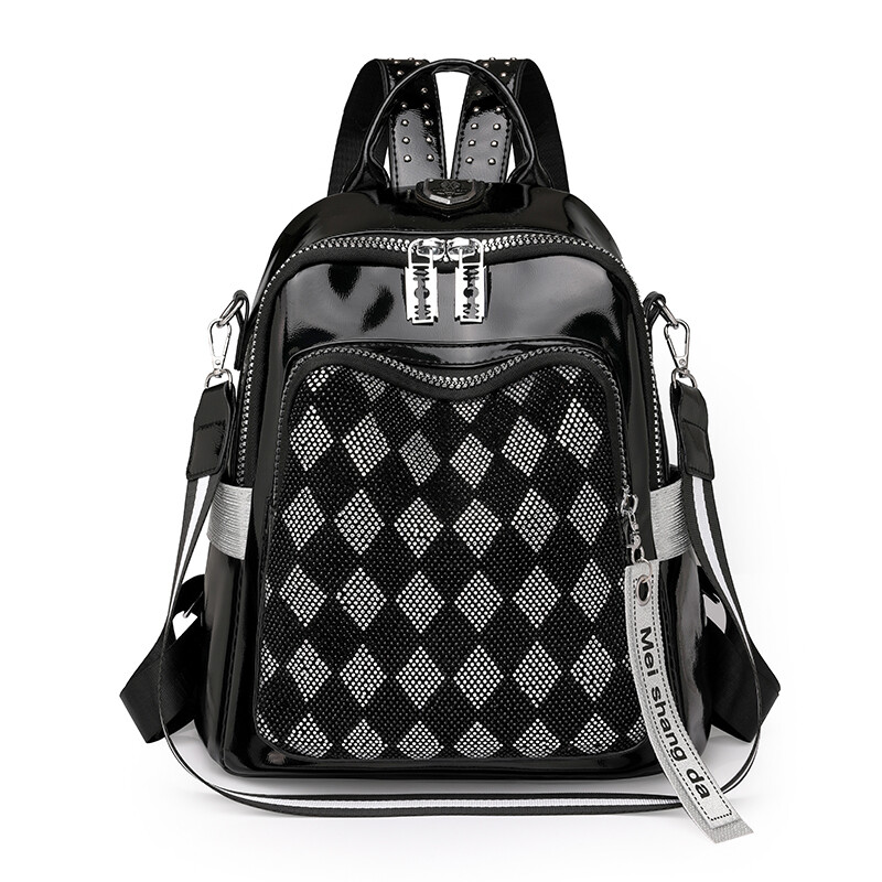 Modes dimanta radžota režģa dizaina mugursoma Grezna sieviešu zīmola mugursoma, galvenokārt funkcionāla liela ietilpības ceļojumu grāmatu soma